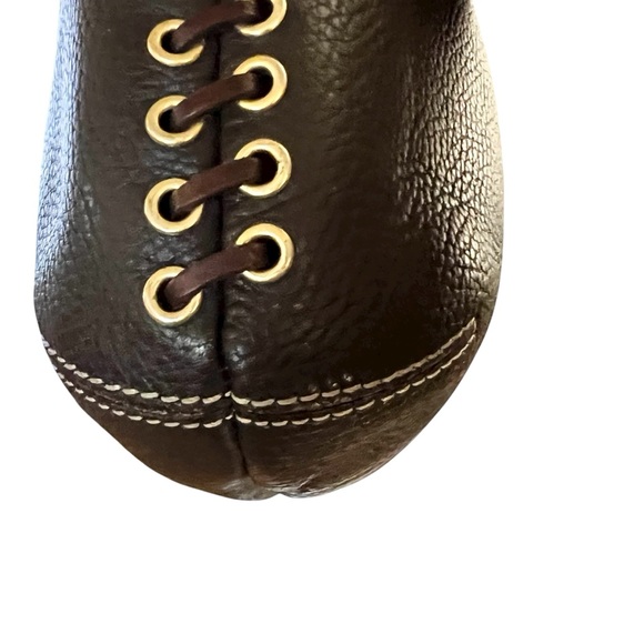 Vintage Dooney & Bourke Pebble Grain Whipstitch Hobo Bag Logo Lock 7306847 - Picture 8 of 16